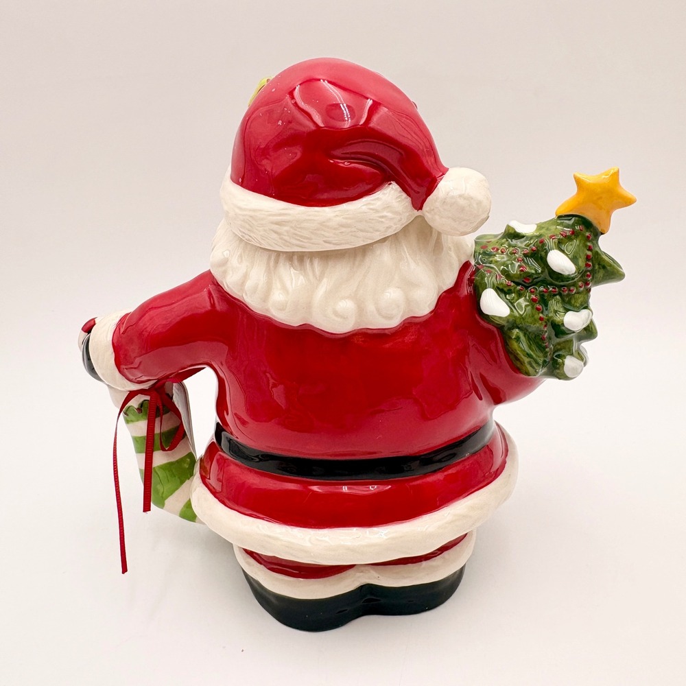 Blue Sky The Holiday Collection Santa Claus Teapot Christmas Tree Candy Cane - Picture 3 of 7